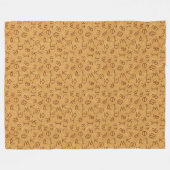 淡い色のな革の牛ブランド フリースブランケット (正面(横))