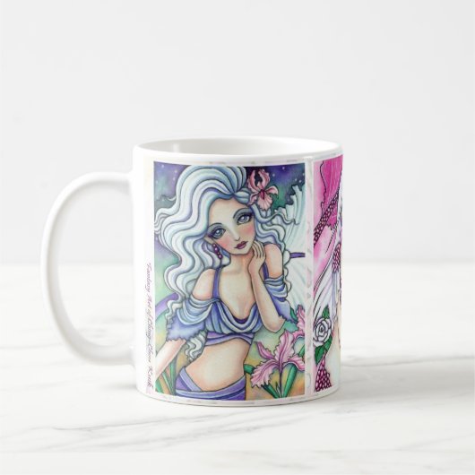 *淡い色のな髪の人魚* -マグ コーヒーマグカップ (左)