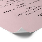 淡い色のほこりっぽいピ結婚ンクのバー ポスター (角)