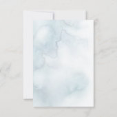 淡い色のほこりっぽい青い水色洗いグレーウィロー 出欠カード (裏面)