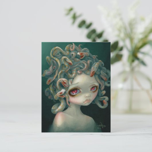 「淡い色のめずさ」はがき ポストカード (スタンド正面)