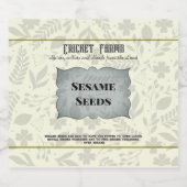 淡い色のイエローグレシンプルイハーブカスタムテンプレート リキュールボトルラベル (シングルラベル)