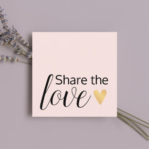 淡い色のエレガントバラ金ゴールドハート美しいサロン 紹介カード