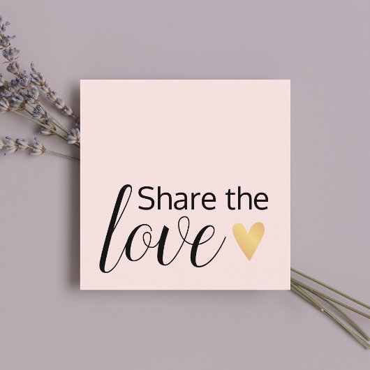 淡い色のエレガントバラ金ゴールドハート美しいサロン 紹介カード