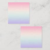淡い色のカラフルグラデーション背景 スクエア名刺 (正面/裏面)