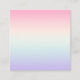 淡い色のカラフルグラデーション背景 スクエア名刺