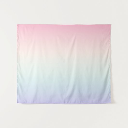 淡い色のカラフルグラデーション背景 タペストリー (正面(横))