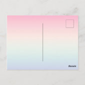 淡い色のカラフルグラデーション背景 ポストカード (裏面)
