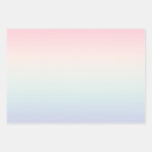 淡い色のカラフルグラデーション背景 ラッピングペーパーシート (正面)