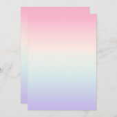 淡い色のカラフルグラデーション背景 招待状 (正面/裏面)