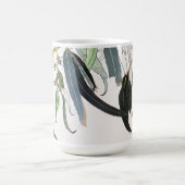 淡い色のガ芸術的ミ水色ミニマル コーヒーマグカップ (中央)