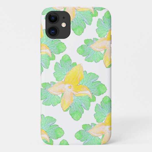 淡い色のグリーンカ葉ッシュ花iPhone 11ケース Case-Mate iPhoneケース (裏面)