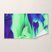 淡い色のグリーン·ネービー·ブルー·クリームパターン（の模様が）あるデザイン バスタオルセット (ハンドタオル)