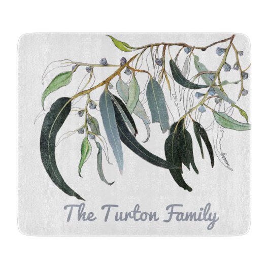 淡い色のグリ離れンガム水彩画ボード カッティングボード (正面)