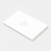 淡い色のグレー、ミルクホワイト、フローラデザイン ポストイット (アングル)