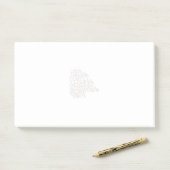 淡い色のグレー、ミルクホワイト、フローラデザイン ポストイット (デスク)