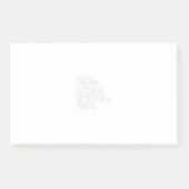 淡い色のグレー、ミルクホワイト、フローラデザイン ポストイット (正面)