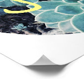 淡い色のスタイリッシュGreen Actus Succulent Joy Poster ポスター (角)