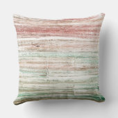 淡い色のストライプの水彩画 クッション (裏面)