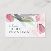 淡い色のチューリップフローラエレガント 名刺 (正面)