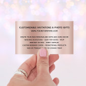 淡い色のバラ金ゴールドグリッタードライグラデーションプオンラインストア 名刺