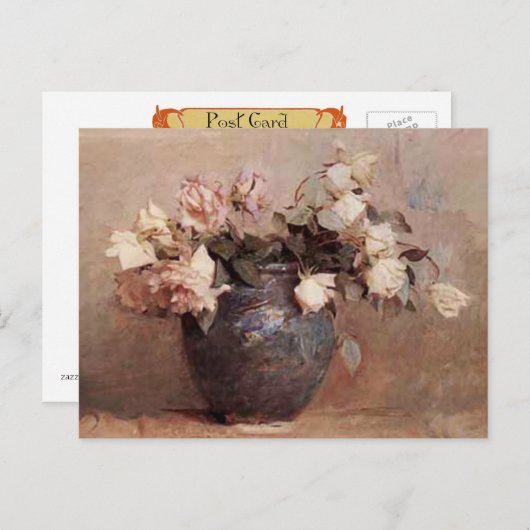 淡い色のバラ – はがき (正面/裏面)