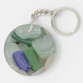 淡い色のビーチガラス キーホルダー (裏面)
