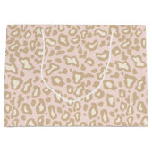 淡い色のピックヒョウ抱き枕 ラージペーパーバッグ (正面)