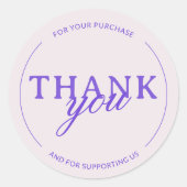 淡い色のピンクサンキューフェミニンミニマリスト ラウンドシール (正面)