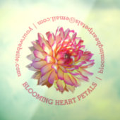 淡い色のピンクジャイアントダリア連絡店頭 ウィンドウサイン (シート3)