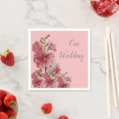 淡い色のピンクホッ結婚クフローラ スタンダードカクテルナプキン (インサイチュ)