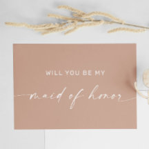 淡い色のピンクミニマルモダンメイド・オブ・オーナー（花嫁付き添い人）案