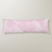 淡い色のピンクミニマル幾何学的インクテクスチャ ボディピロー (裏面)