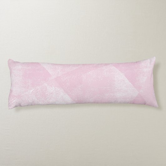 淡い色のピンクミニマル幾何学的インクテクスチャ ボディピロー (裏面)