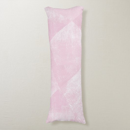 淡い色のピンクミニマル幾何学的インクテクスチャ ボディピロー (正面縦)