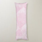 淡い色のピンクミニマル幾何学的インクテクスチャ ボディピロー (裏面 (縦))