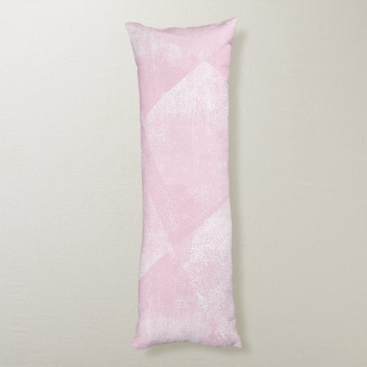 淡い色のピンクミニマル幾何学的インクテクスチャ ボディピロー (裏面 (縦))