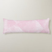 淡い色のピンクミニマル幾何学的インクテクスチャ ボディピロー (正面)