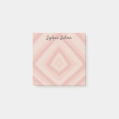 淡い色のピンクラインカスタムシックモノグラムパーソナライズされた ポストイット (正面)