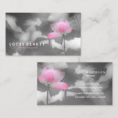 淡い色のピンクロータスLオリジナル写真 名刺 (正面/裏面)