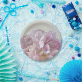 淡い色のピンク牡丹クローズアップ紙プレート ペーパープレート (パーティー)