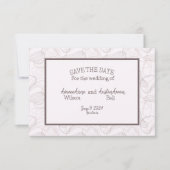 淡い色のブルゴーニュ抽象芸術結婚ズ セーブザデート (正面)