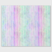 淡い色のレインボーストライプブラシ線： ラッピングペーパー (フラット)