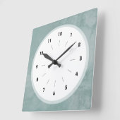 淡い色のヴィンテージアクアグランジ効果旧イタリアン壁 スクエア壁時計 (傾斜)