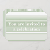 淡い色の招ストライプ待 招待状 (正面/裏面)