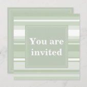 淡い色の招ストライプ待 招待状 (正面/裏面)