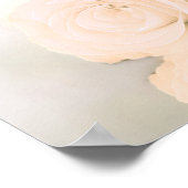 淡い色の桃バラスタイリッシュ開栓結婚式 ポスター (角)