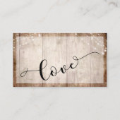 淡い色の素朴Brown Wood、の結婚Registry エンクロージャーカード (裏面)