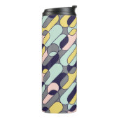 淡い色の色ジオメトリ：レトロパターン タンブラー (回転左)