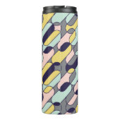 淡い色の色ジオメトリ：レトロパターン タンブラー (裏面)